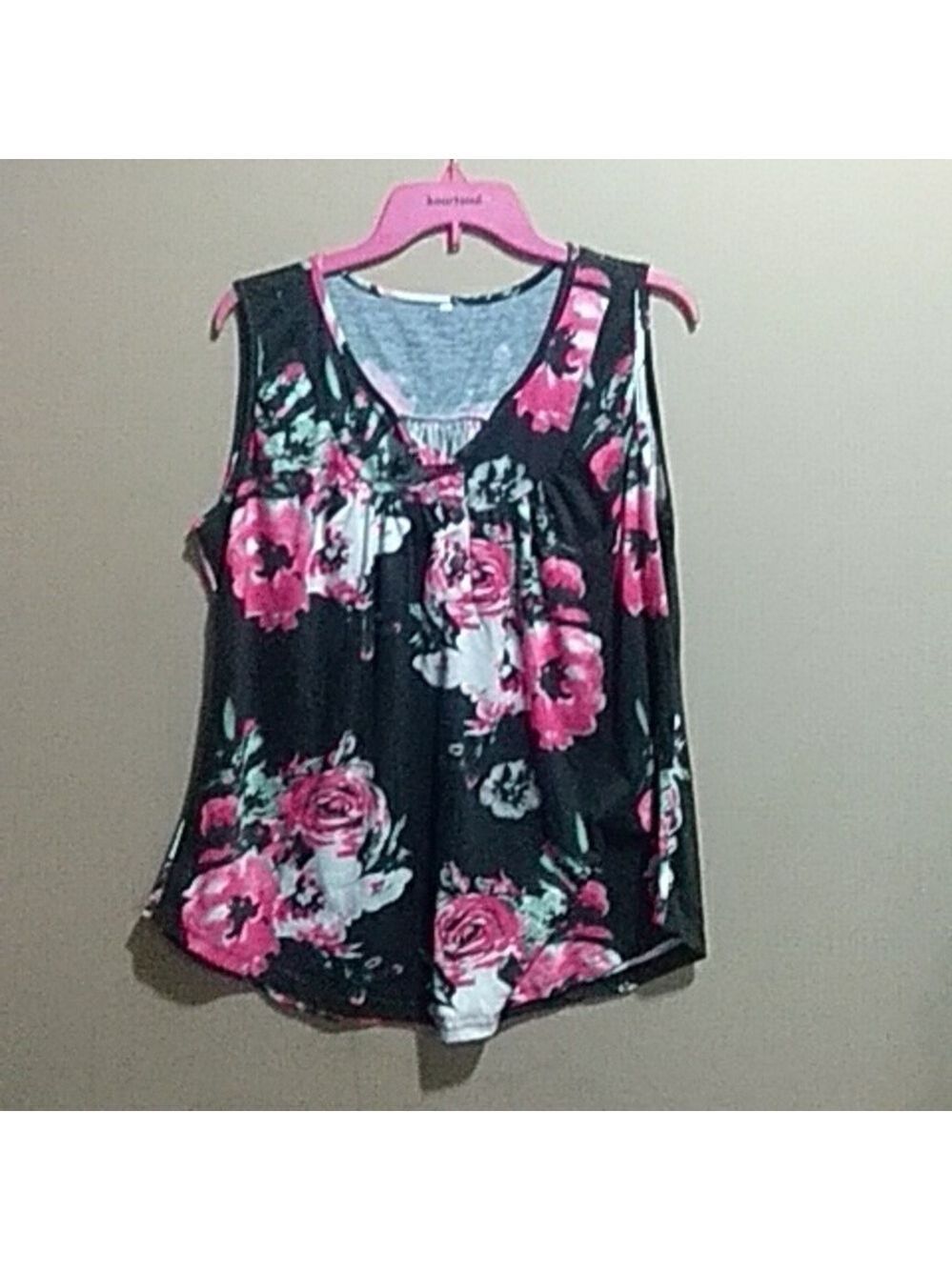 Floral sleeveless Tank top size xl